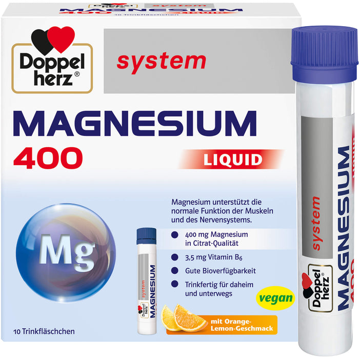 Doppelherz Magnesium 400 Liquid system Lösung, 10 pc Ampoules