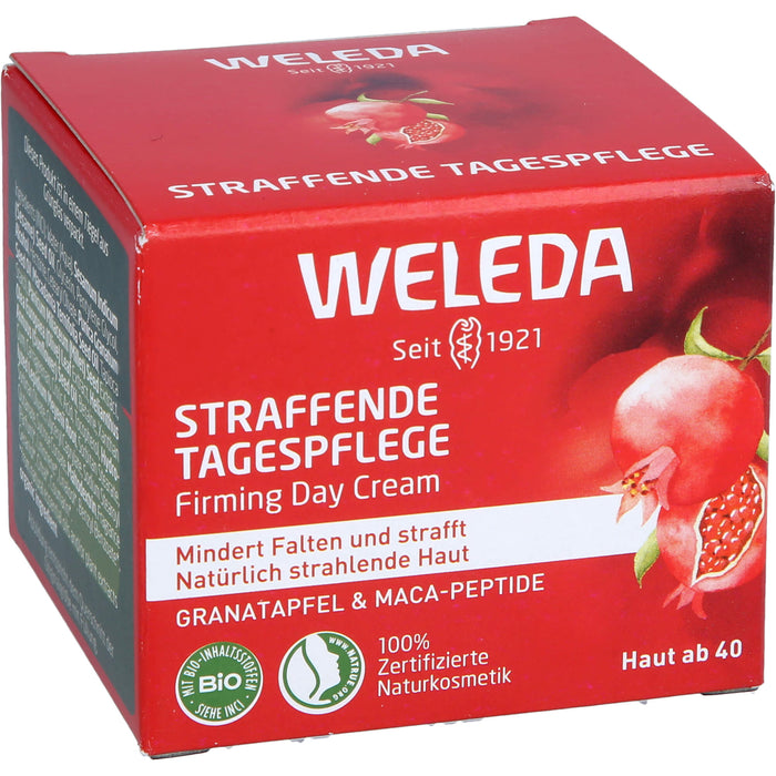 WELEDA straffende Tagespflege Granatapfel & Maca-Peptide mindert Falten & strafft, 40 ml Crème