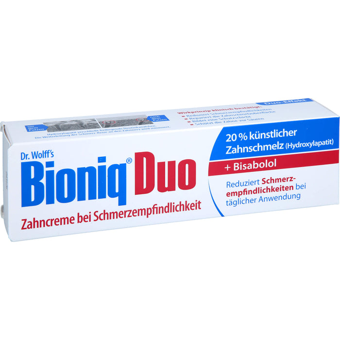 Bioniq Zahncreme Duo Schutz bei schmerzempfindlichen Zähnen, 75 ml Zahncreme