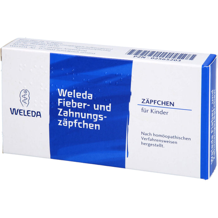 Weleda Fieber- und Zahnungszäpfchen, 10 St. Zäpfchen