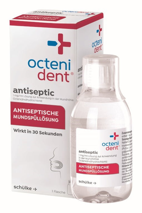 octenident antiseptic antiseptische Mundspüllösung, Mundwasser - reduziert entzündungsverursachende Bakterien in nur 30 Sekunden - antibakteriell ohne Chlorhexidin, 250 ml Solution