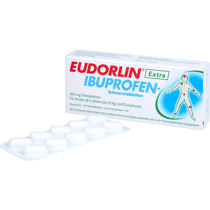 EUDORLIN Extra Ibuprofen-Schmerztabletten 400 mg bei Schmerzen und Fieber, 10 St. Tabletten