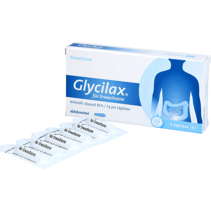 Glycilax für Erwachsene Zäpfchen Abführmittel, 6 St. Zäpfchen