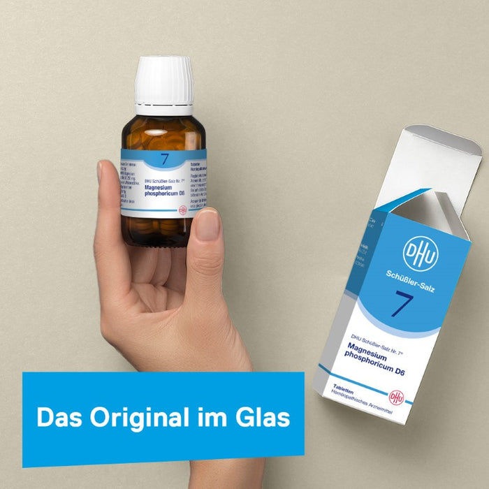 DHU Schüßler-Salz Nr. 7 Magnesium phosphoricum D6 – Das Mineralsalz der Muskeln und Nerven – das Original – umweltfreundlich im Arzneiglas, 200 pcs. Tablets