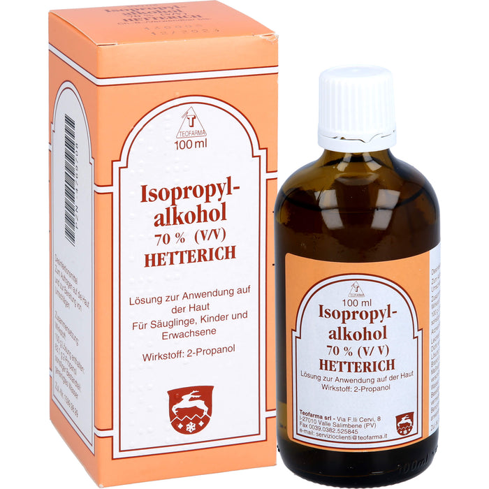 Isopropylalkohol 70 % Hetterich Desinfektionslösung, 100 ml Solution