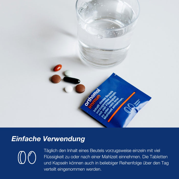 Orthomol Immun - Mikronährstoffe zur Unterstützung des Immunsystems - mit Vitamin C, Vitamin D und Zink - Tabletten/Kapseln, 15 pcs. Daily portions