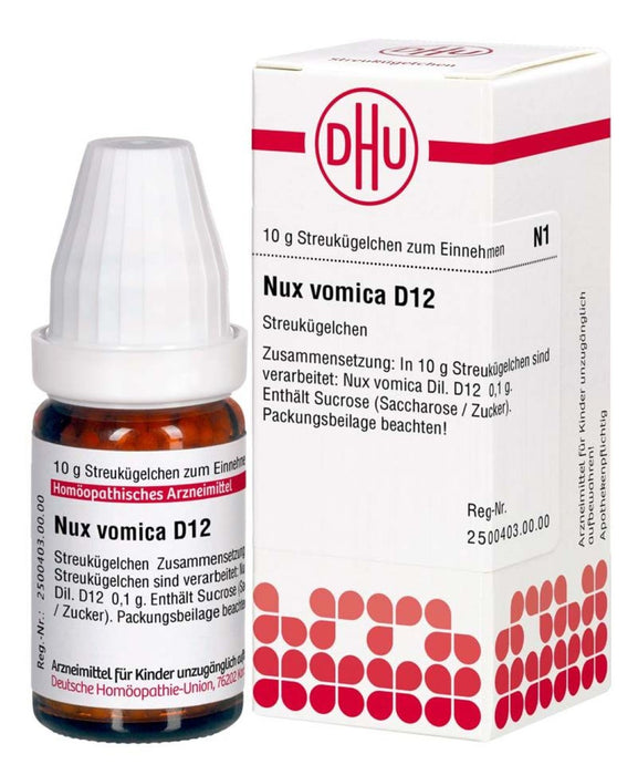 DHU Nux vomica D12 Streukügelchen, 10 g Globules