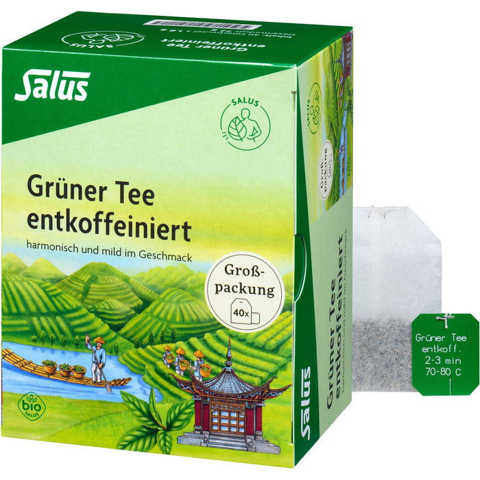 Salus Grüner Tee entkoffeiniert, 40 pcs. Tea