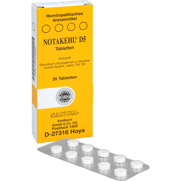 NOTAKEHL D5 Tabletten, 20 pc Tablettes