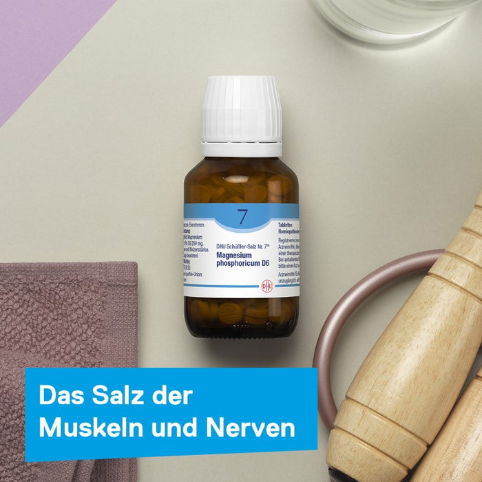 DHU Schüßler-Salz Nr. 7 Magnesium phosphoricum D6 – Das Mineralsalz der Muskeln und Nerven – das Original – umweltfreundlich im Arzneiglas, 80 St. Tabletten