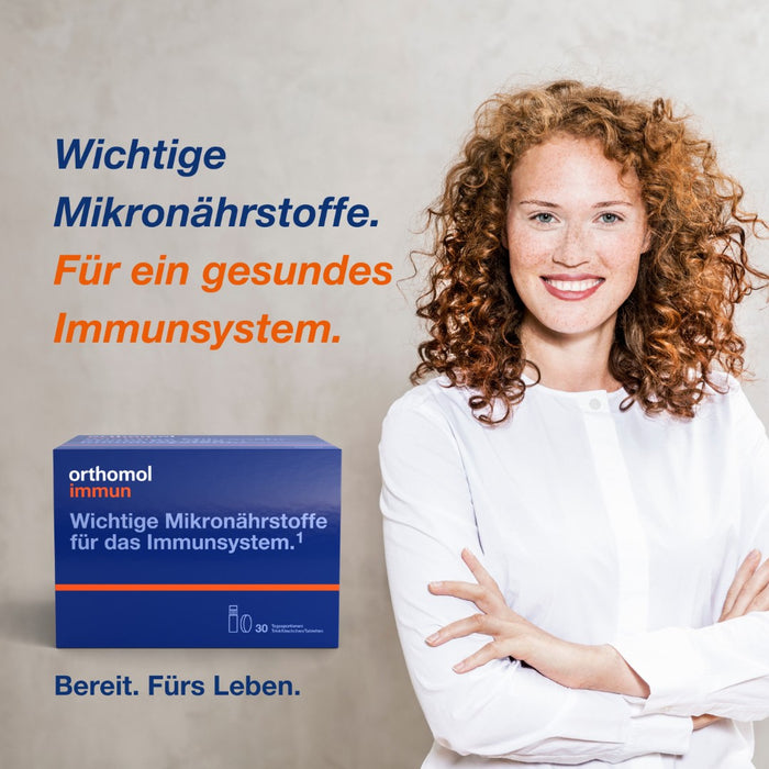 Orthomol Immun - Mikronährstoffe zur Unterstützung des Immunsystems - mit Vitamin C, Vitamin D und Zink - Trinkampullen/Tabletten, 30 pc Portions quotidiennes