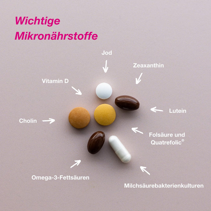 Orthomol Natal - Mikronährstoffe für Schwangerschaft und Stillzeit - mit Folsäure, weiteren Vitaminen und Zink - Tabletten/Kapseln, 30 pc Portions quotidiennes