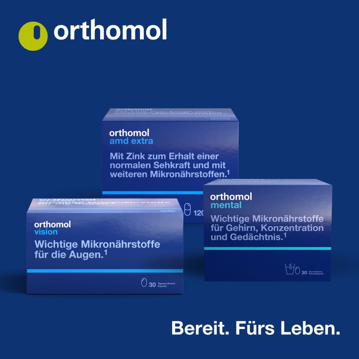 Orthomol Cellprotect - für das Wohlbefinden bis ins hohe Alter - mit Spermidin, Coenzym Q10 und Polyphenole - Granulat/Tabletten/Kapsel, 30 pc Portions quotidiennes