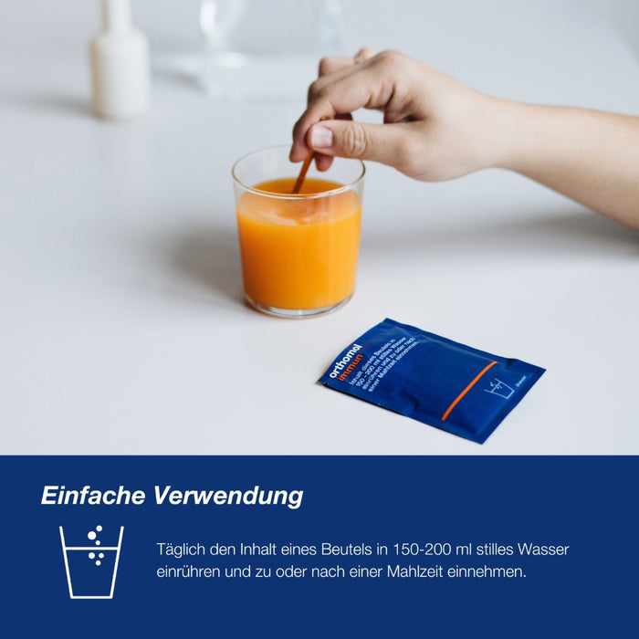 Orthomol Immun - Mikronährstoffe zur Unterstützung des Immunsystems - Nahrungsergänzung mit Vitamin C, Vitamin D und Zink - Granulat, 15 pc Portions quotidiennes