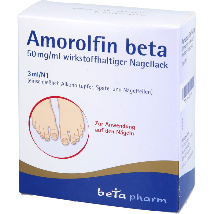 Amorolfin beta wirkstoffhaltiger Nagellack bei Nagelpilzinfektionen, 3 ml Vernis à ongles contenant une substance active