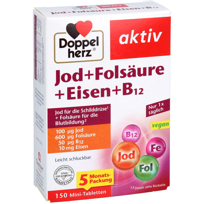 Doppelherz Jod+fol+eis+b12, 150 St TAB