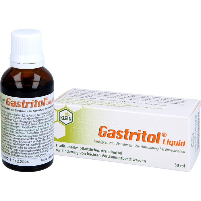Gastritol Liquid Tropfen bei leichten Verdauungsbeschwerden, 50 ml Solution